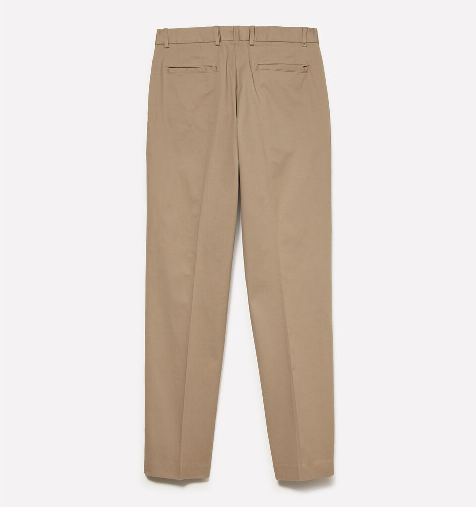 Dove gray slim comfort fit trousers - men's slim fit trousers - Beige | Sisley image number 2